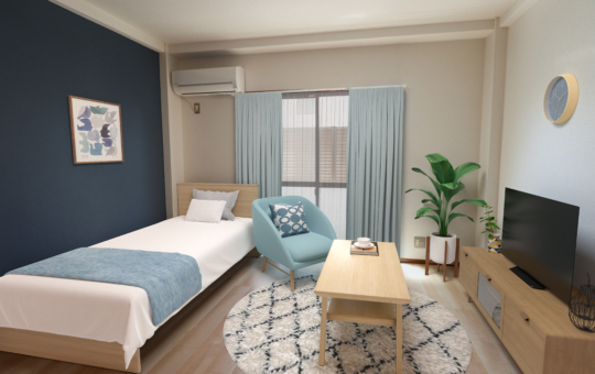 お部屋によって異なるアクセントクロス、水道代月額１.０００円固定です(フラット連光寺)