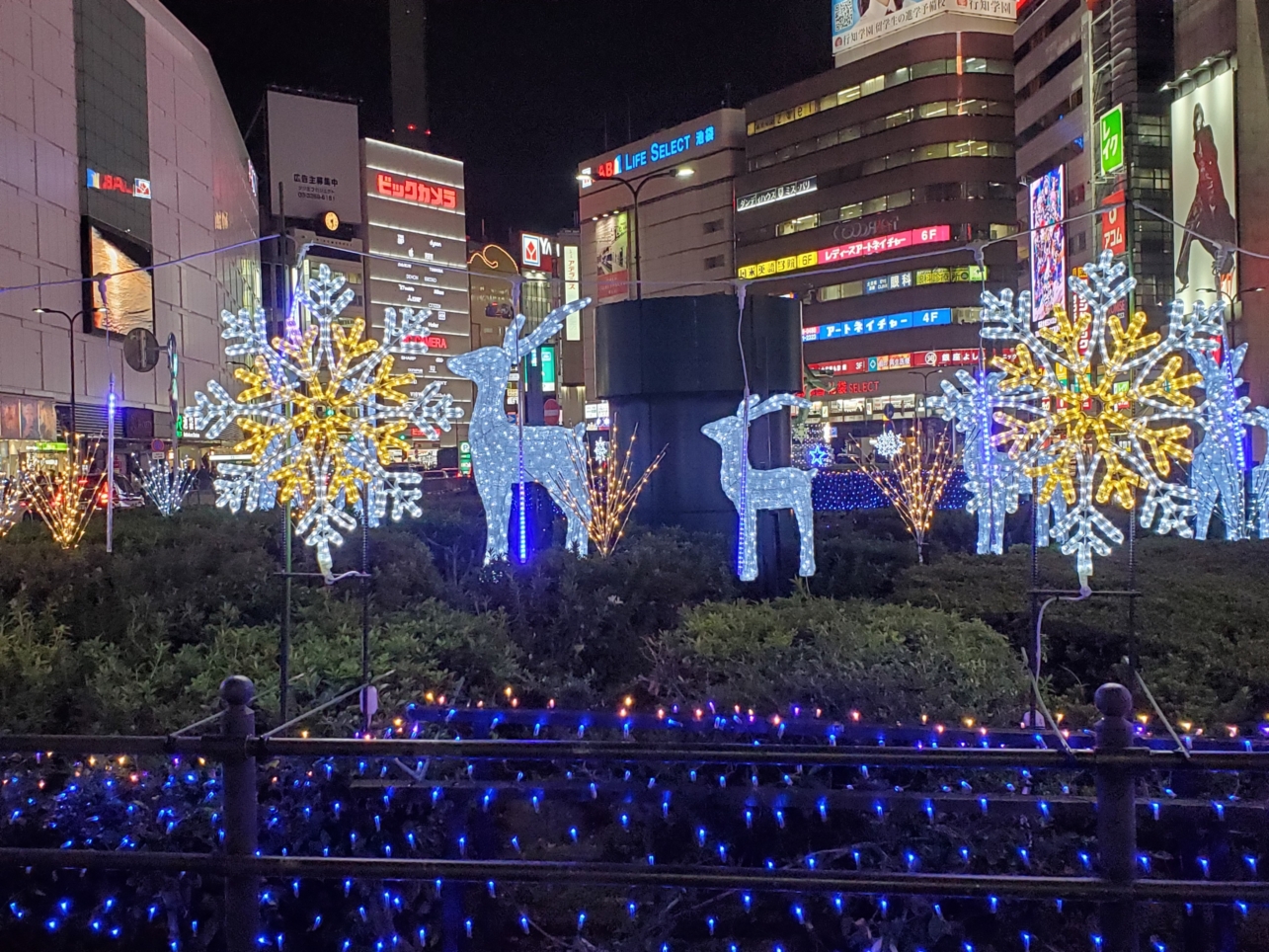 冬の街に彩り☆彡　池袋駅前Xmasイルミネーション　☆池袋駅東口エリア☆