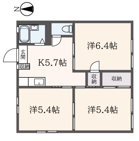 積水施工！3Kのお部屋【相模大野】