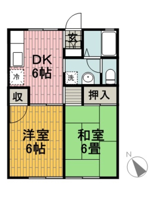 和室付き2DK・敷金、礼金0円初期費用軽減できるファミリー物件『ボヌール上星川』