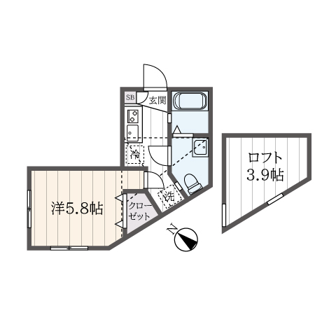 陽当り良好角部屋・ロフト付きで天井高く開放的『ricotte戸部』白基調のお洒落な内装