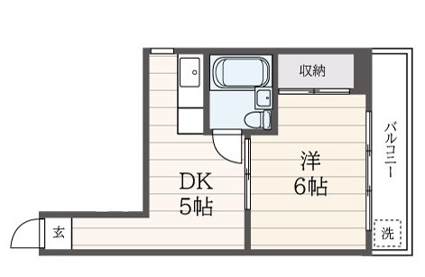 5階最上階、南面ベランダで陽当り良好、お2人でご入居もできます。