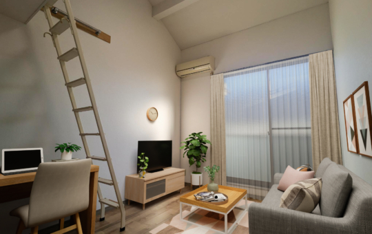 広いロフト付きのお部屋でゆったり空間【ベルローズ石神井台】