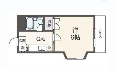鉄筋コンクリート造ワンルーム１階の角部屋！最寄り駅東大和駅のお部屋です☆