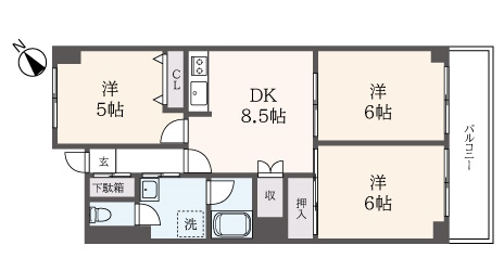 恋ヶ窪駅徒歩３分！ファミリー向け３DKのお部屋です☆
