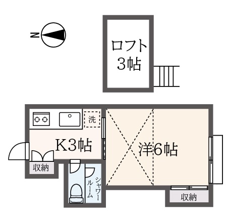 シャワールーム新設！武蔵小金井のロフト付きのお部屋です♪