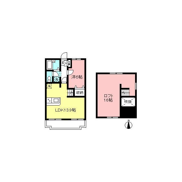 広々16帖のロフトがあるお部屋☆（サンパセオ203号室）