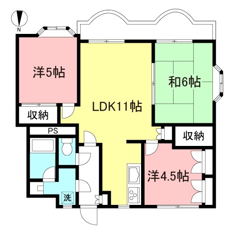 閑静な住宅街に佇む3LDKマンション(サツキレジデンス )