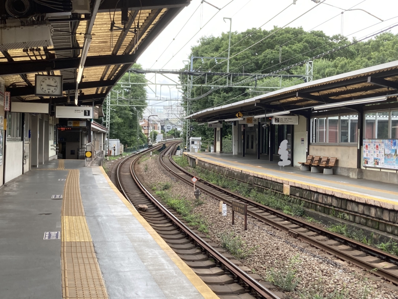 井の頭公園駅のホーム！！
