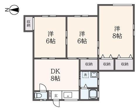 【コーポフジミ】都心にアクセス便利な西谷駅から徒歩13分　格安3LDK♪