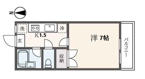 洋室７帖☆人気の風呂トイレ別の物件☆国立駅が最寄りのお部屋です♪