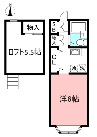 収納棚が充実！ロフト付きの１Kの小平のお部屋です♪（パテイオヴィラ）