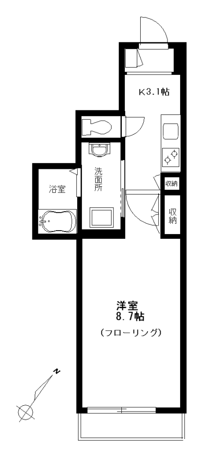 洋室広々8.7帖の開放感のあるお部屋【Ｗｏｏｄｍｏｎｔ　Ｃｏｕｒｔ】