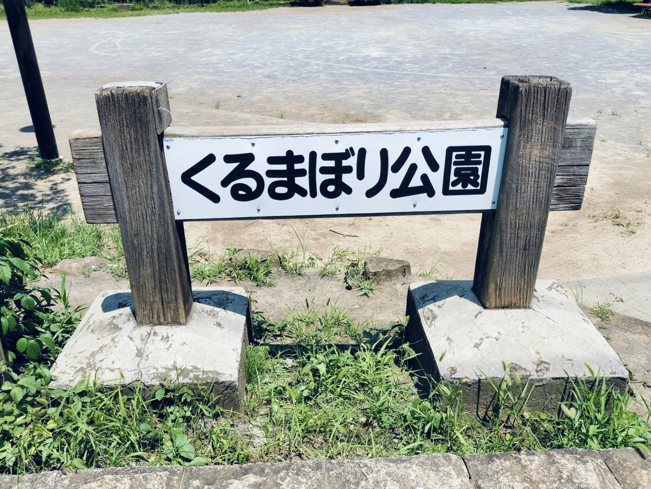 百日紅の下にすべり台２つ【くるまぼり公園】