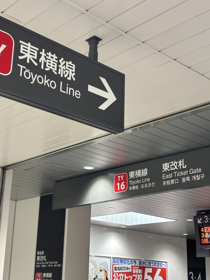 横浜線と東横線（菊名駅）