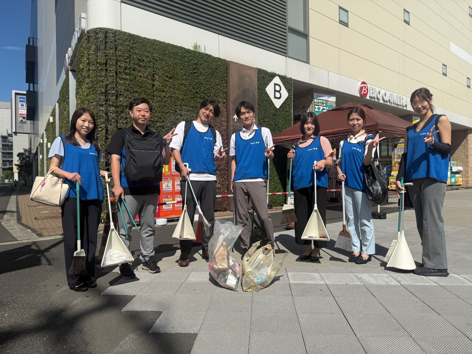 調布花火大会後の街を清掃！！