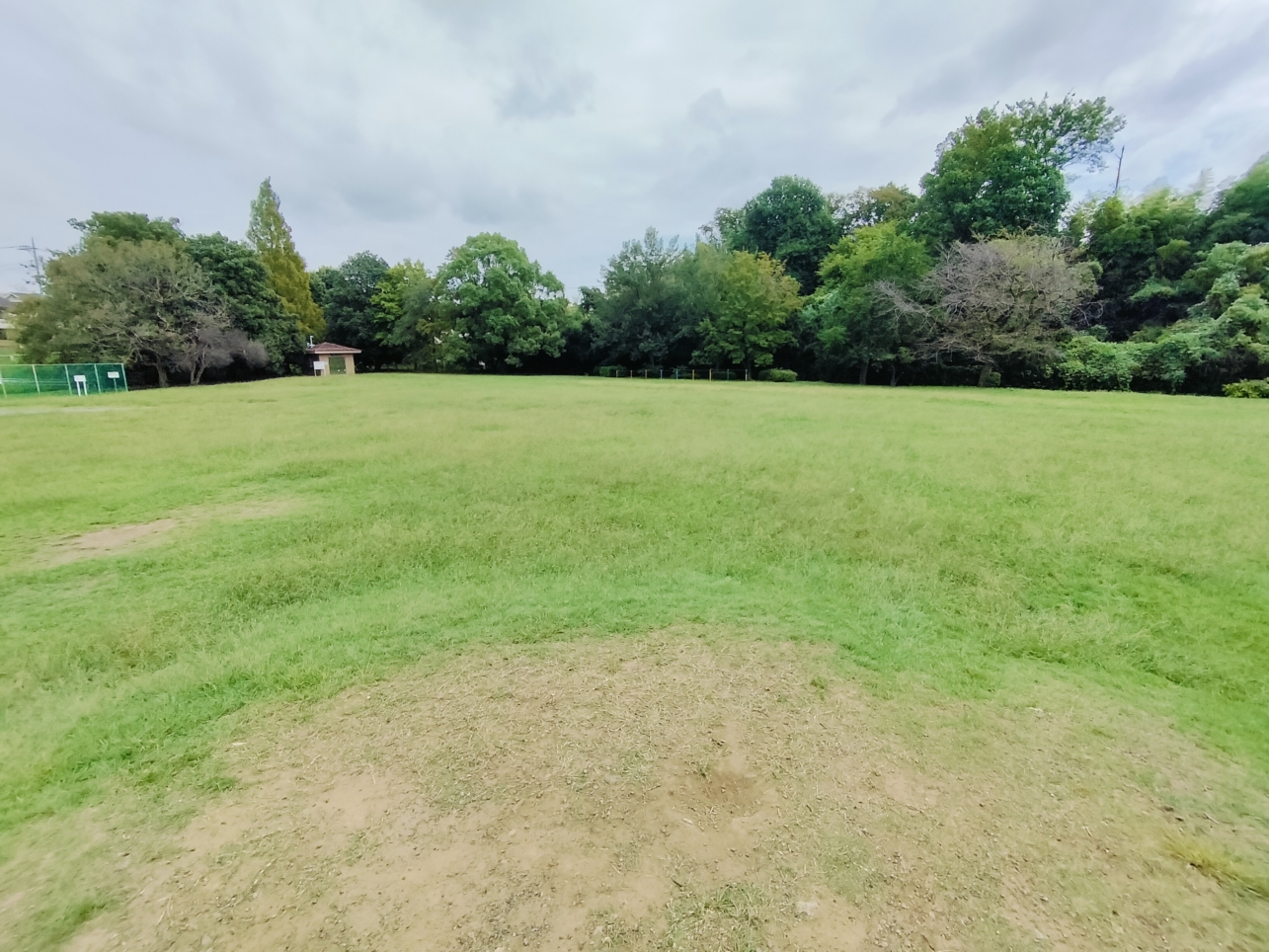 小学校横の芝生がある公園【並木公園】