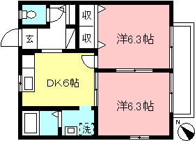 2階南向き・角部屋です☆【フェアウェイヴィスタB】