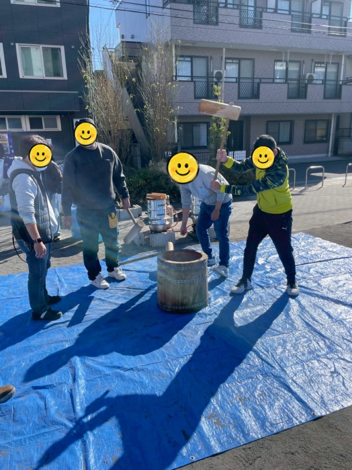 お餅つき☆【登戸３号街区公園】