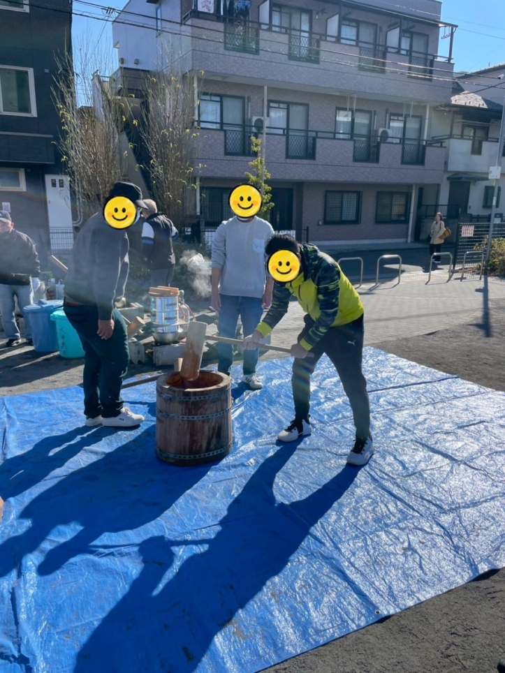 お餅つき☆【登戸３号街区公園】