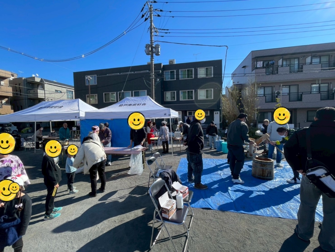 お餅つき☆【登戸３号街区公園】