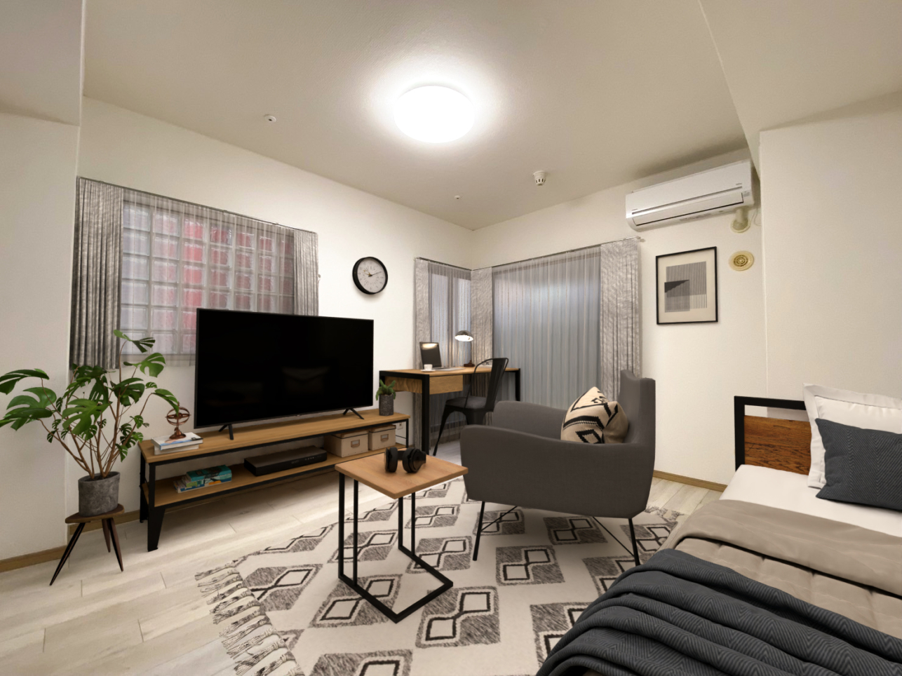 ２面採光が嬉しい♪【アーバンコート雪谷　101】