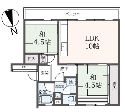 絶対人気になる団地１階【豊ヶ丘２－１－３ー１０６】