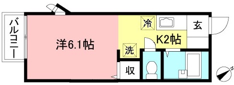 調布駅徒歩8分！サンハイツA106号室　