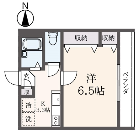 【旭化成施工】女性限定！収納たっぷりのお部屋！フローリア202