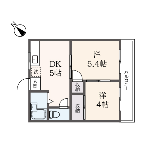 駐車場あるフローリング２DK【ファミリー永山】