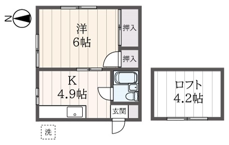 家賃3.8万円ロフト付き【コーポドリアン】