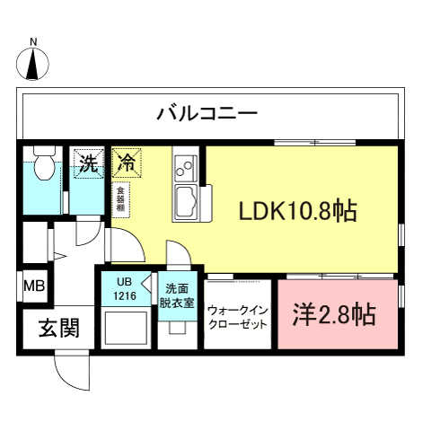 ウォークインクローゼット付きで収納広々！1LDKマンション☆フォルトゥーナ富士見町101