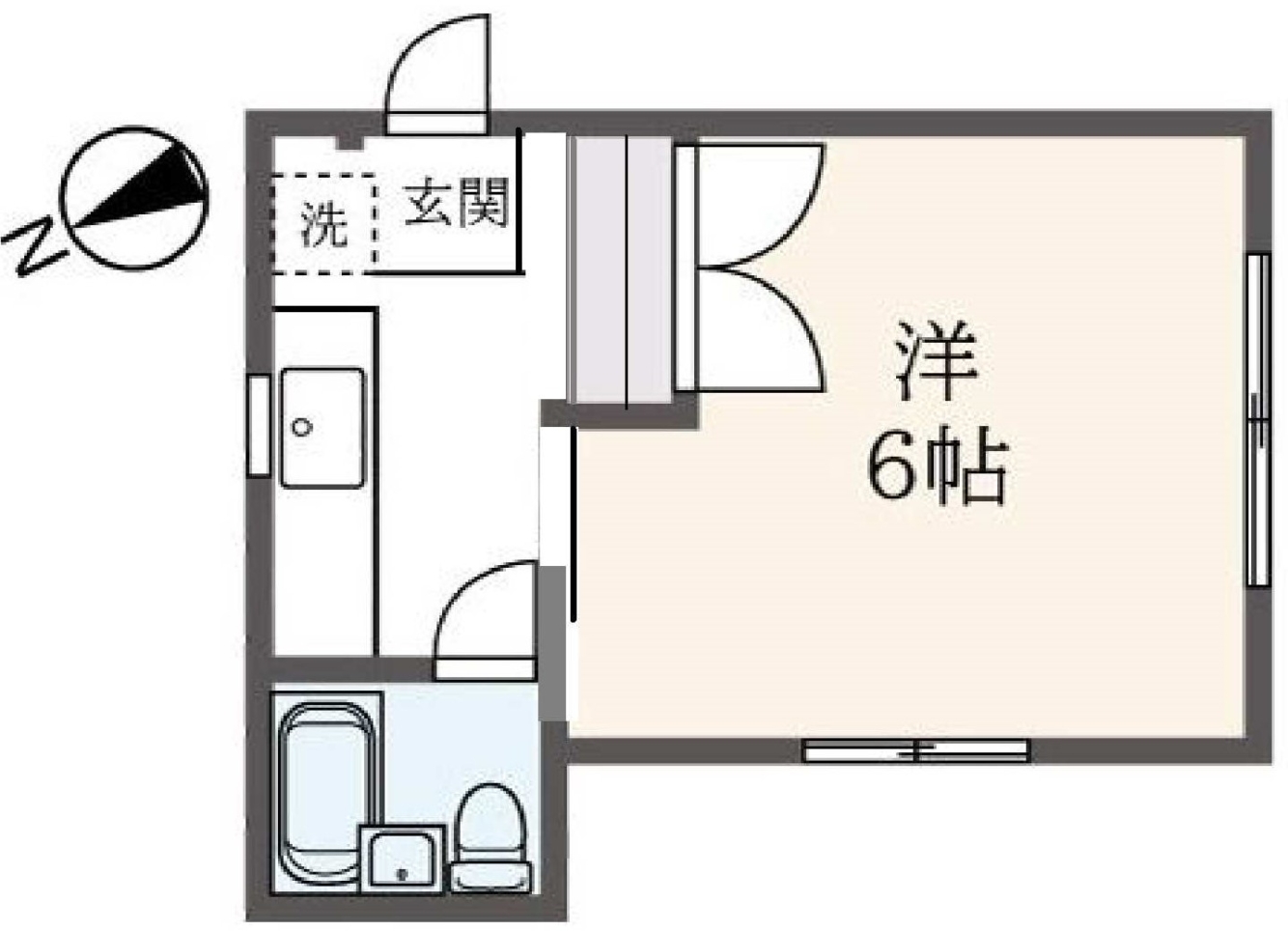 家賃4万円の角部屋【ジュネスA】