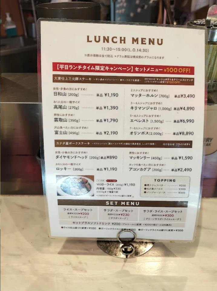 🗻肉の山を登ろう❣　～マロリーポークステーキ 横浜店～