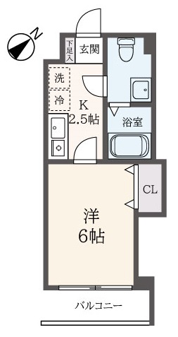 東長崎駅【駅チカ2分＆オートロック付き！シンプルで住みやすい1K】＜第6ユービコーポ＞