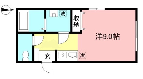 ワンルーム９帖の広々したお部屋♪【パークＦＬＡＴＳ桜川】