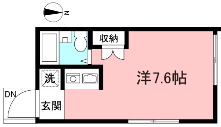 閑静な住宅街にある1K【ベルカーサ/相模大野】