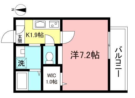 ☆笹塚駅まで信号無し５分、ウォークインクローゼット付きの広め1K☆プリムス笹塚