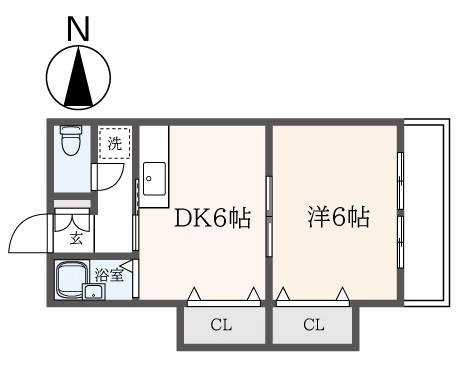 駅徒歩2分♪1DKタイプ（コート風）