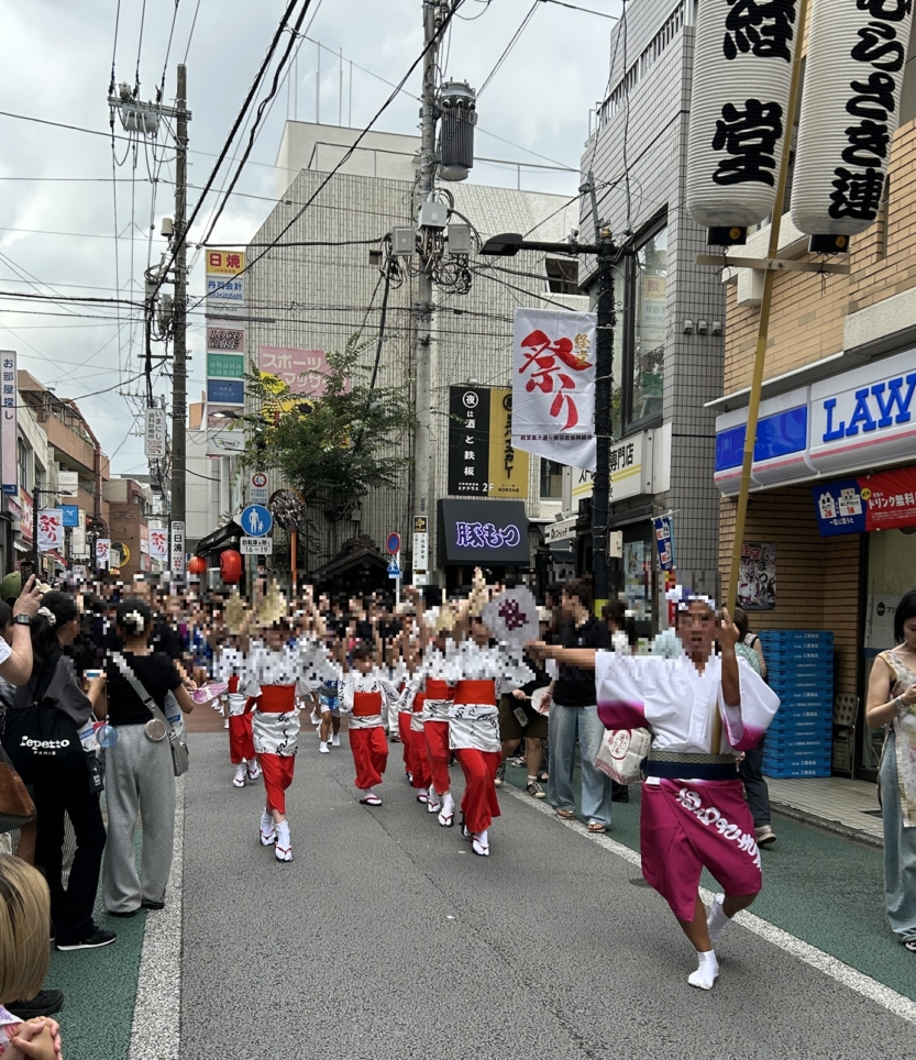 今日・明日と『経堂まつり』開催中。お囃子とともに経堂の夏が始まりました！