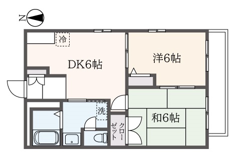 【ソレーユ】Wifi無料の2DK！