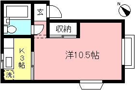広々洋室の単身者向け物件【イーベルク相模/相模大野駅】