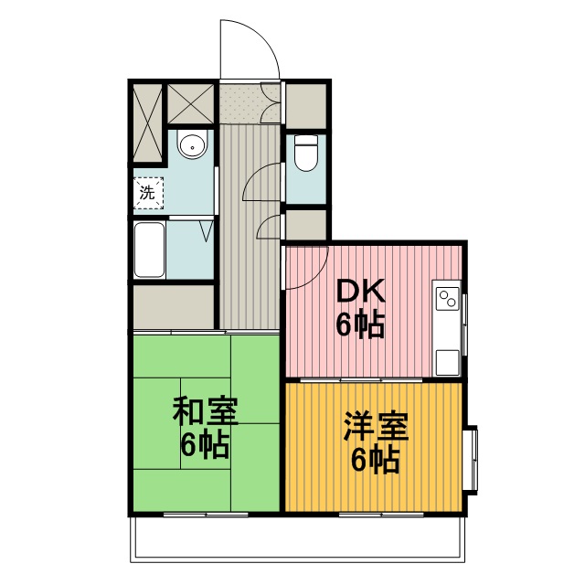 【トーワコーポ】シャンプードレッサー付きの2DKです♪