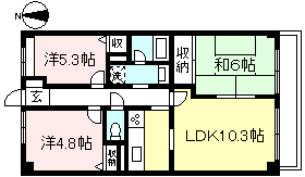 染地の大型マンション３LDK☆（リバーヴュー泉）