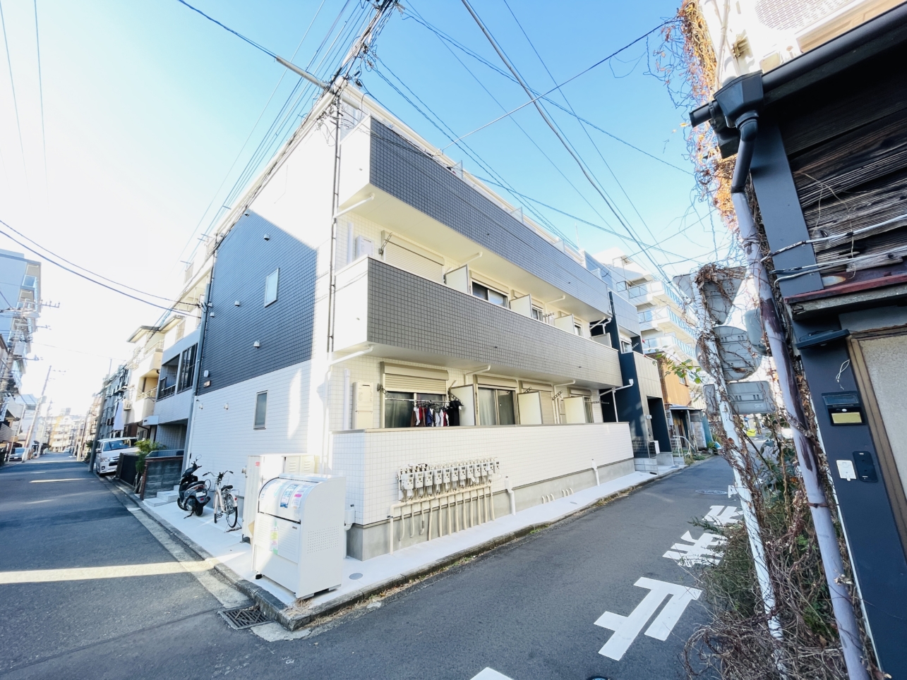 駅近い！駐輪場あります　1Kアパート【Ruhe蒔田】市営地下鉄　蒔田駅　徒歩5分