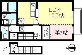 武蔵境にある41㎡1LDK♪（モン・シェリー205）