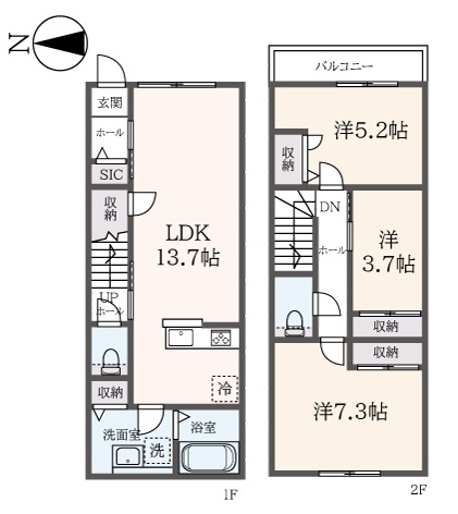 最寄り駅は人気の大泉学園駅♪新築テラスハウス【Ｆｌｅｕｒ　Ｔ】