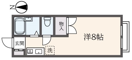 ２駅利用可能♪南向き×ネット無料の快適ワンルーム（SUWA　103）